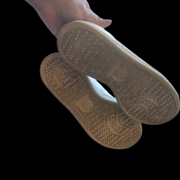 ADIDAS STAN SMITH White and Pink Sneakers Size 8 - Picture 6 of 10